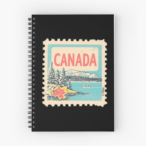 Artikelvorschau, Vintage-Briefmarkenmotive aus Kanada – Rocky Mountains und Ahornblatt entworfen und verkauft von tiigerdad.