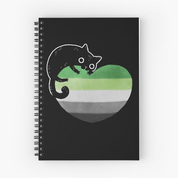 Item preview, Aromantic Black Cat Heart LGBT Pride Flag designed and sold by Clara Hollins.
