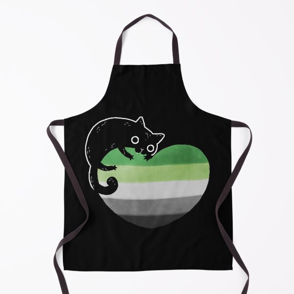 Item preview, Aromantic Black Cat Heart LGBT Pride Flag designed and sold by Clara Hollins.