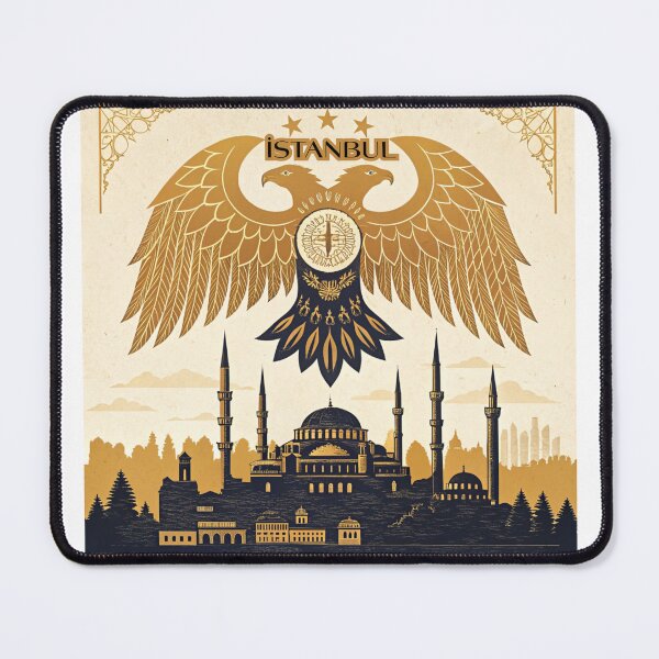 Item preview, Istanbul Cityscape - Byzantine Double-Headed Eagle and Hagia Sophia designed and sold by asliberry.