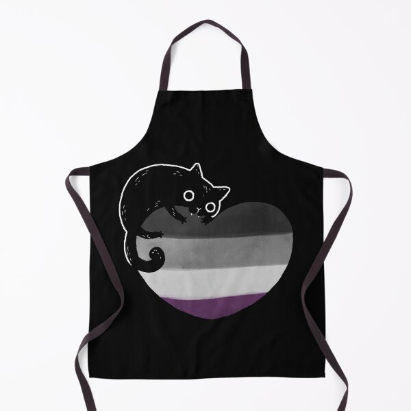 Item preview, Asexual Black Cat Heart LGBT Pride Flag designed and sold by Clara Hollins.