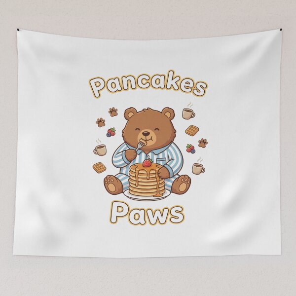 Item preview, Kawaii Pancakes and Paws Bear Cute Mascot for Animal Lover designed and sold by chattsuede.