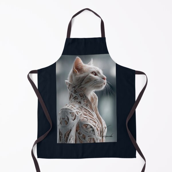 Item preview, Bio-tech Sentry: Orange Tabby Cat in White Sci-Fi Armor designed and sold by Verademacedoart.