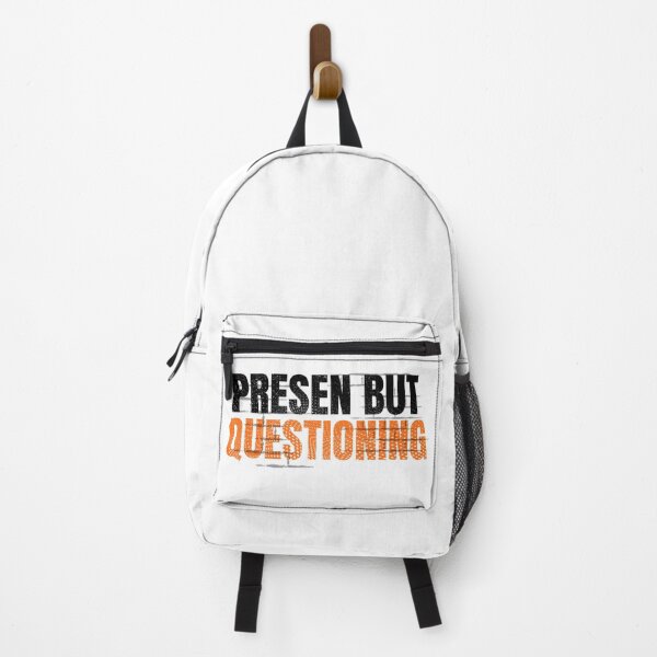 Item preview, Present But Questioning – Existential Office Humor Design t-shirt designed and sold by PrintMod.