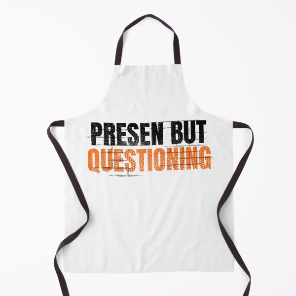 Aperçu de l'œuvre Present But Questioning – Existential Office Humor Design t-shirt créée et vendue par PrintMod.