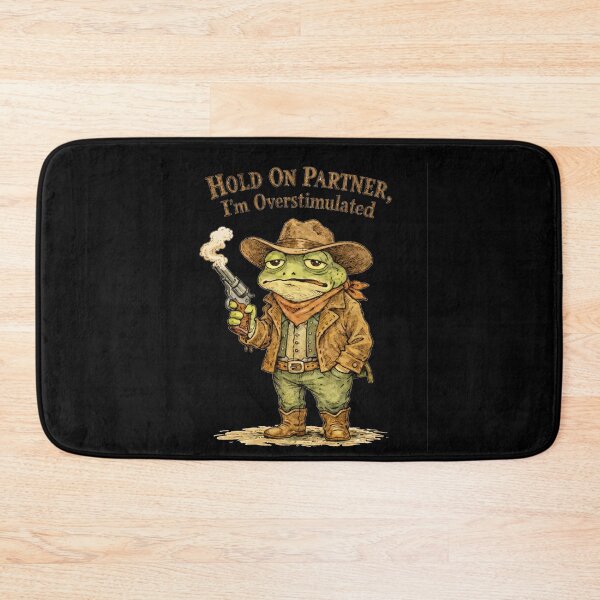 Item preview, Overstimulated Cowboy Frog Funny Meme designed and sold by IdealDo.