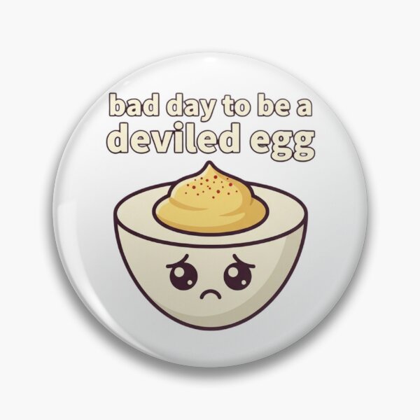 Item preview, Bad Day To Be A Deviled Egg Funny Food Mascot designed and sold by chattsuede.