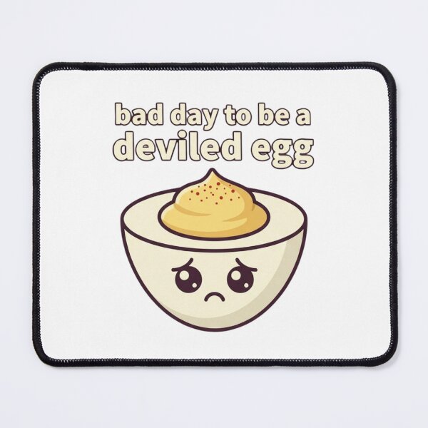 Item preview, Bad Day To Be A Deviled Egg Funny Food Mascot designed and sold by chattsuede.