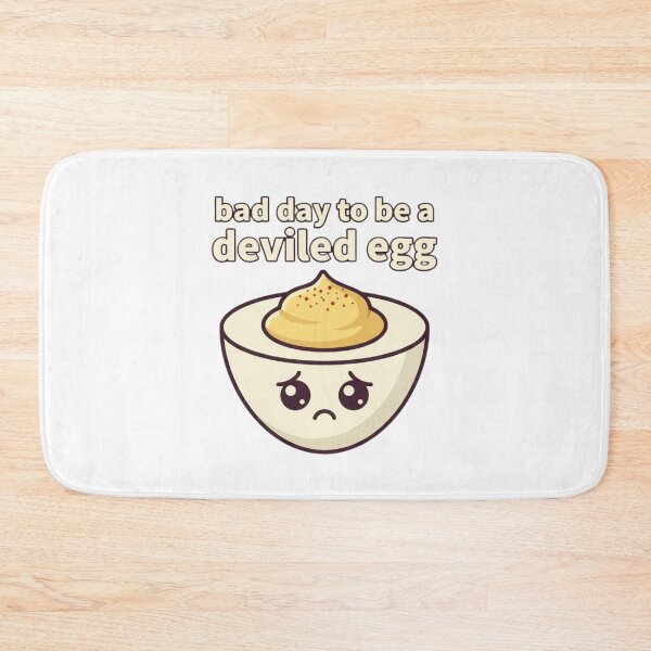 Item preview, Bad Day To Be A Deviled Egg Funny Food Mascot designed and sold by chattsuede.