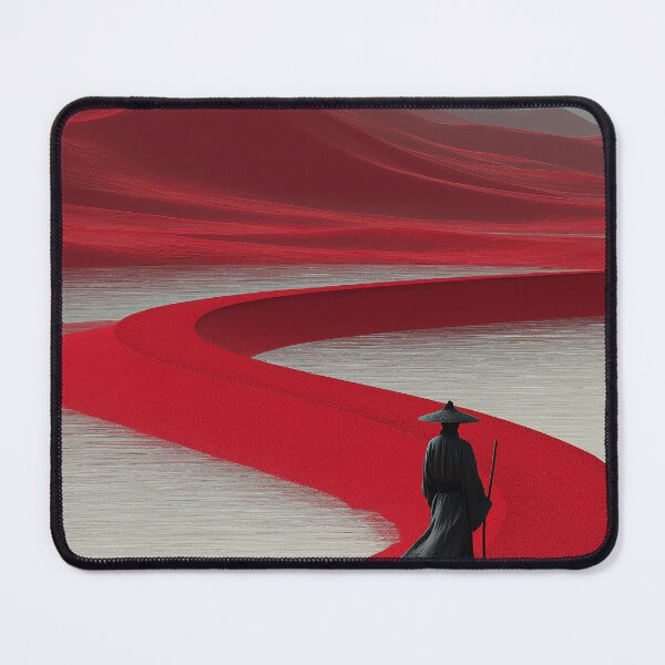Item preview, Minimalist Red Ink Wuxia Landscape designed and sold by R&B Art and design.