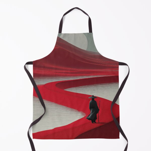 Item preview, Minimalist Red Ink Wuxia Landscape designed and sold by R&B Art and design.