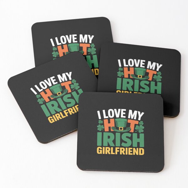 Item preview, St Patrick's Day I Love My Hot Irish Girlfriend Shamrocks designed and sold by nicomitchell.