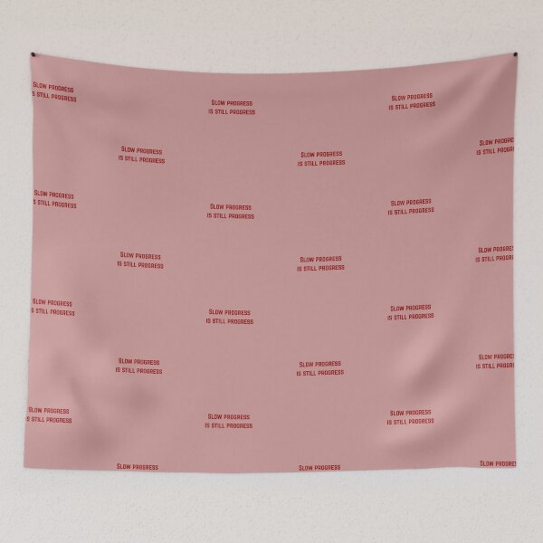 Item preview, Slow Progress Is Still Progress - Red Motivational Quote designed and sold by VirellCo.