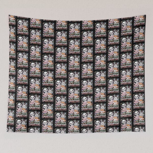 Item preview, 100 Days Smarter - Cute Panda Bunny Rabbit Fox Animals designed and sold by DarylWelsh2024.