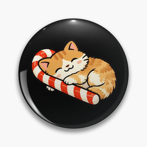Item preview, Cute Candy Cane Cat Sleeping | Funny Christmas Cat designed and sold by Shtex.
