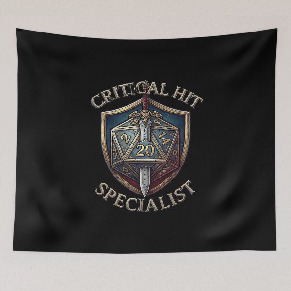 Item preview, Epic Critical Hit Specialist RPG D20 Sword - Fantasy Tabletop Gaming Gear designed and sold by HoruxDesign.