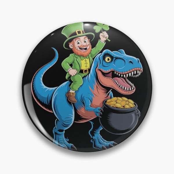 Item preview, St Patricks Day Dinosaur T Rex Leprechaun Kids Boys Girls designed and sold by nicomitchell.