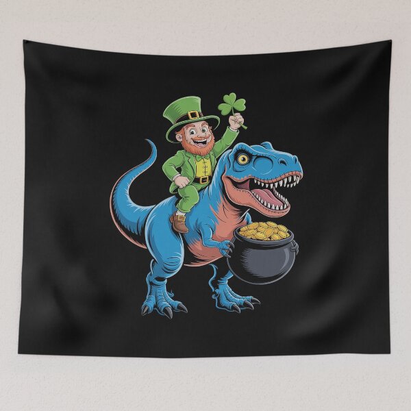 Item preview, St Patricks Day Dinosaur T Rex Leprechaun Kids Boys Girls designed and sold by nicomitchell.