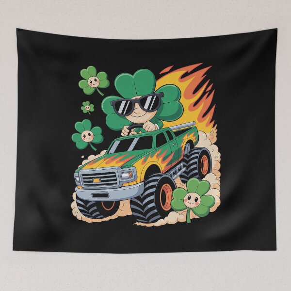 Item preview, St Patricks Day Clover Ride Monster Truck Saint Paddys Boys designed and sold by nicomitchell.