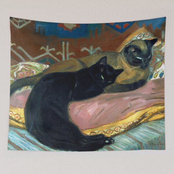 Item preview, Theophile Steinlen - Two Cats Lying on a Sofa designed and sold by Jon-Baran.