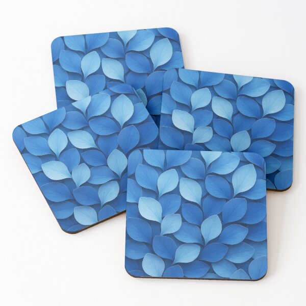 Item preview, Blue Petal Drift – Realistic Layered Floral Gradient designed and sold by EmeraldeaArt.