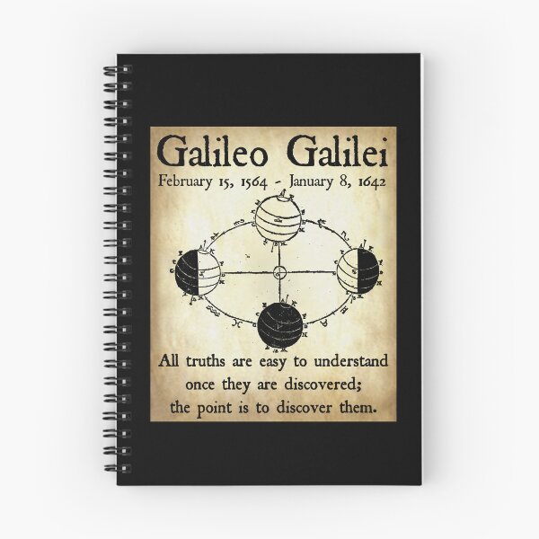 Item preview, Nerdy Vintage Galileo Galilei Science Teacher Black Text Parchment designed and sold by MathWare MathClips.