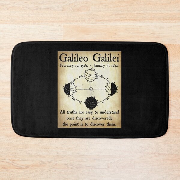 Item preview, Nerdy Vintage Galileo Galilei Science Teacher Black Text Parchment designed and sold by MathWare MathClips.