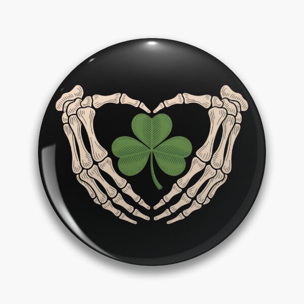 Item preview, Skeleton Hand Heart Shamrock St Patricks Day Saint Paddys  designed and sold by nicomitchell.