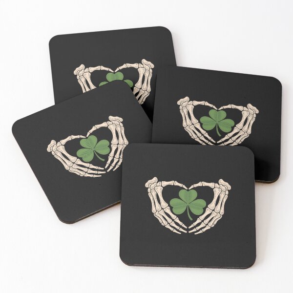 Item preview, Skeleton Hand Heart Shamrock St Patricks Day Saint Paddys  designed and sold by nicomitchell.
