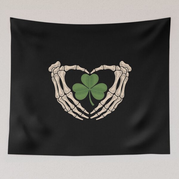 Item preview, Skeleton Hand Heart Shamrock St Patricks Day Saint Paddys  designed and sold by nicomitchell.