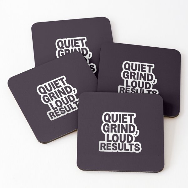 Item preview, Quiet Grind Loud Results – Motivational Mindset Quote Sticker designed and sold by MyDesigneStore.