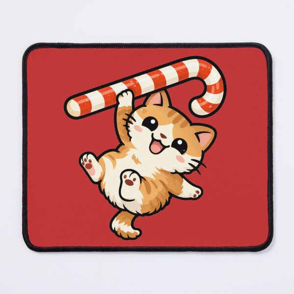 Item preview, Funny Candy Cane Cat | Playful Christmas Kitten designed and sold by Shtex.