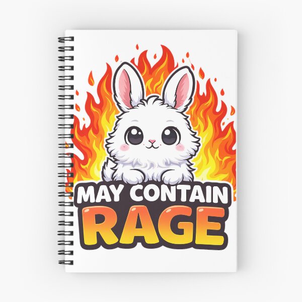 Item preview, May Contain Rage - Cute Psycho Bunny on Fire designed and sold by Latikshop.
