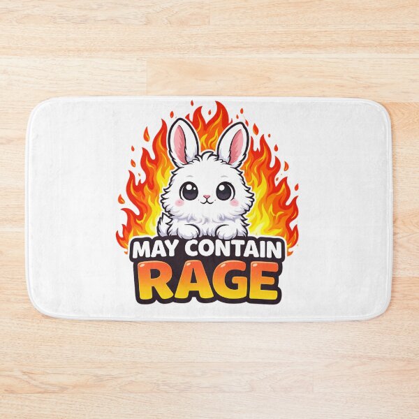 Item preview, May Contain Rage - Cute Psycho Bunny on Fire designed and sold by Latikshop.