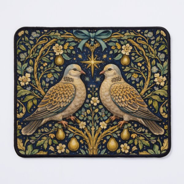 Item preview, Vintage Holiday Turtle Dove & Pear Tree Tapestry Design designed and sold by SezzyDesigns.