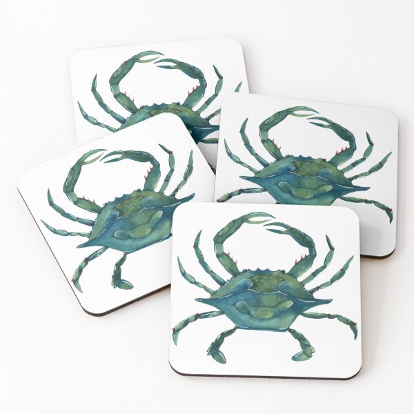 Item preview, Watercolor Turquoise Crab designed and sold by SaskyaFate.