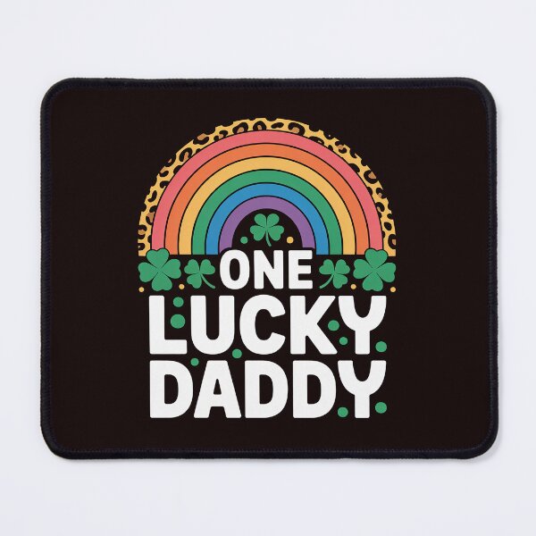 Item preview, One Lucky Daddy Rainbow Leopard Shamrock St Patrick's Day  designed and sold by MichaelStalkas.