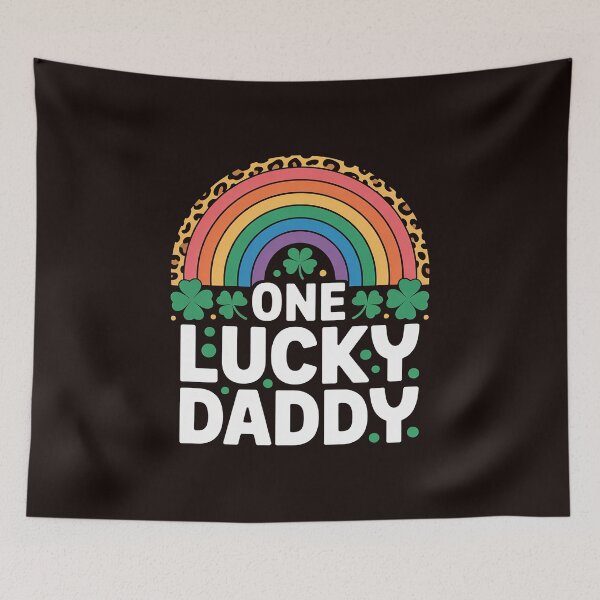 Item preview, One Lucky Daddy Rainbow Leopard Shamrock St Patrick's Day  designed and sold by MichaelStalkas.