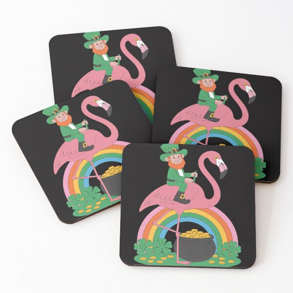 Item preview, St. Paddy's Flamingo with Leprechaun St. Patrick's Day designed and sold by Vexat062Art.