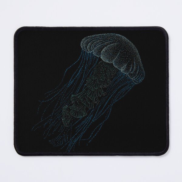 Item preview, Hand painted Jelly fish - No AI/Photoshop - Trippy Marine Jellyfish made with dots black paper and gel pens designed and sold by jindots.