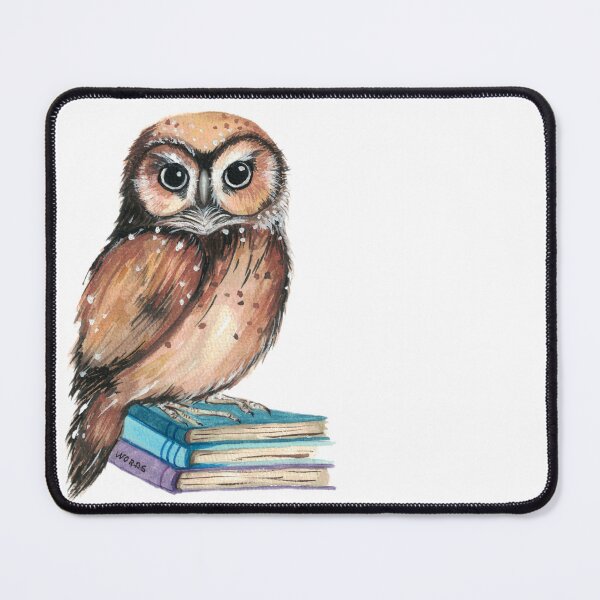 Item preview, Watercolor Studious Owl designed and sold by SaskyaFate.
