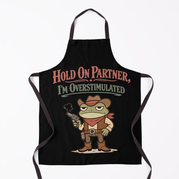 Item preview, Overstimulated Cowboy Frog Funny Meme designed and sold by IdealDo.