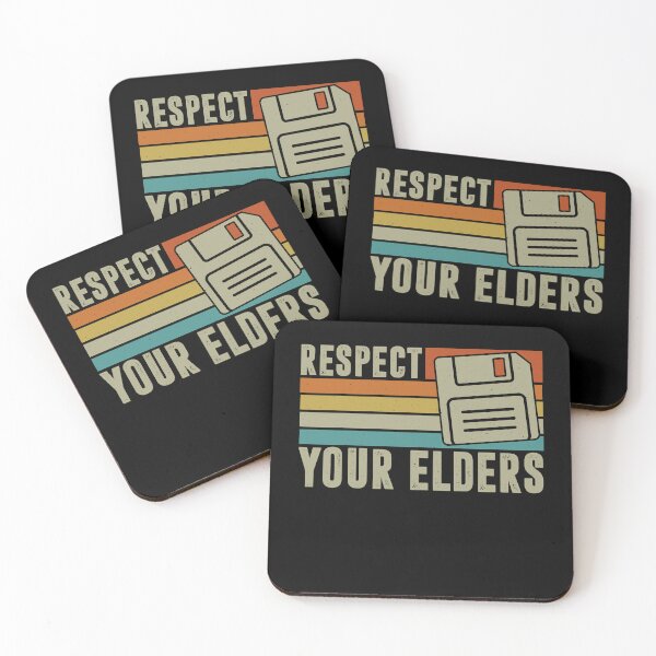 Item preview, Respect Your Elders Funny Tech Floppy Disk Retro Vintage Classic  designed and sold by gunaone-design.