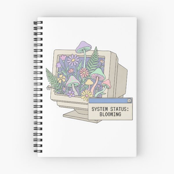 Item preview, System Status: Blooming - Retro Aesthetic Eco-Tech designed and sold by WorldByEsi.
