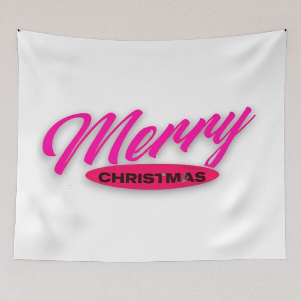 Item preview, Pink Script "Merry" and Block "Christmas" Graphic designed and sold by blacK1982White.