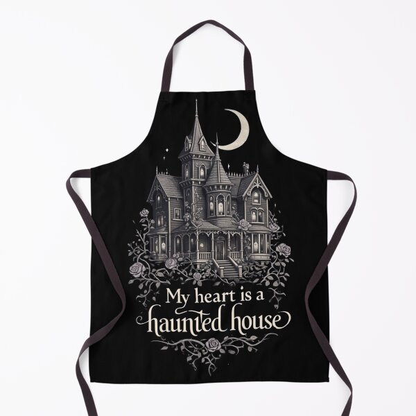 Item preview, My Heart Is a Haunted House – Gothic Romance Quote Haunted Mansion Art designed and sold by Mouraludia.