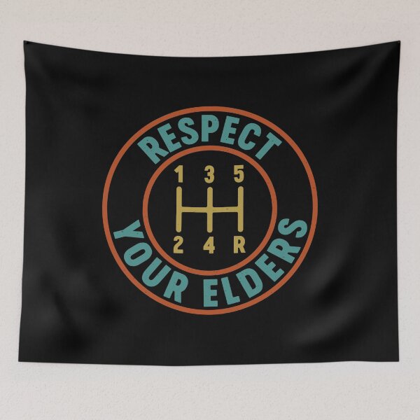 Item preview, Respect your elders Funny Manual Transmission Stick Shift Car Guy designed and sold by gunaone-design.