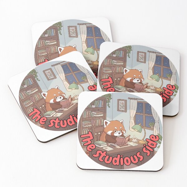 Item preview, The Studious Side | Studying Red Panda Art designed and sold by Pets & Memes & Stuff.
