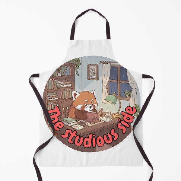 Item preview, The Studious Side | Studying Red Panda Art designed and sold by Pets & Memes & Stuff.