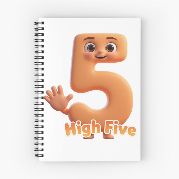 Item preview, Playful Orange Number 5 Mascot | "High Five" Fun Kids Graphic designed and sold by ToonyTeez.